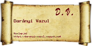 Darányi Vazul névjegykártya